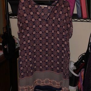 Multi colored, patterned dress!